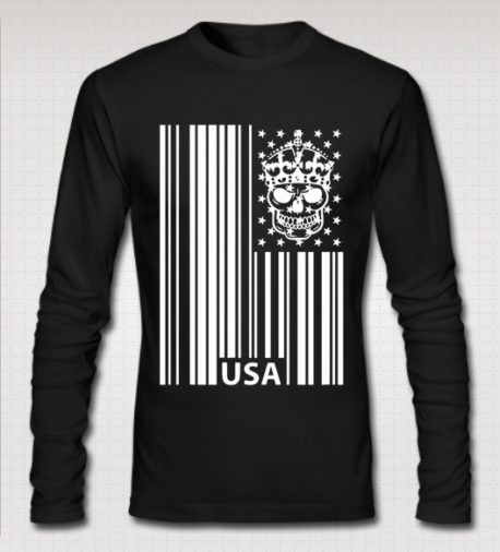 USA King Skull Full Sleeve Tee