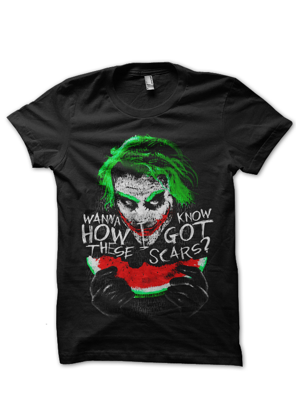joker - how do i get these scars t-shirt