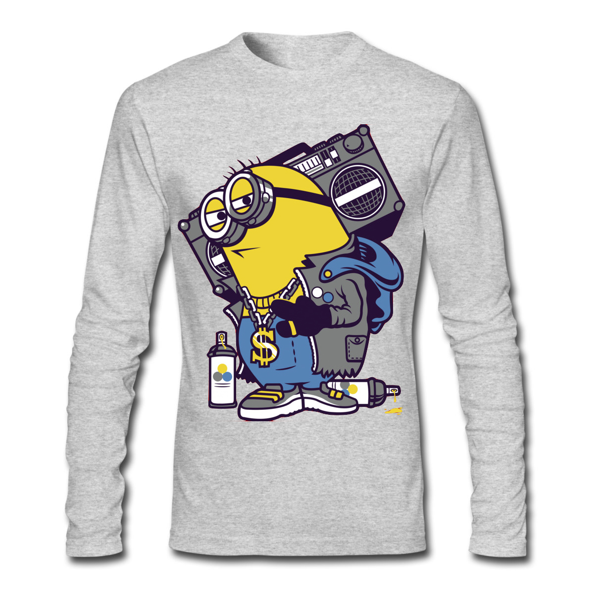 Swagger Minion Grey full Sleeve Tee | Swag Shirts