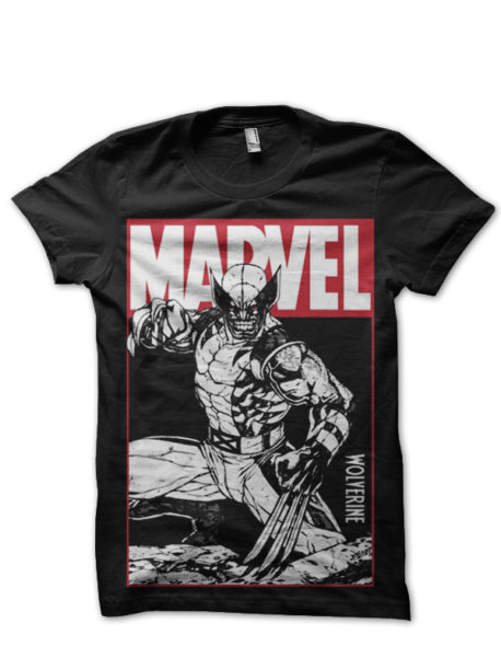 Angry Wolverine Tee (Black & Dark Blue)