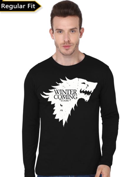 Winter Is Coming Black Full Sleeve T-Shirt