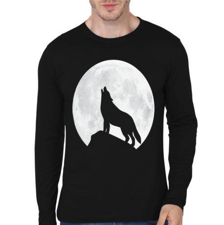 Wolf Black Full Sleeve Tee