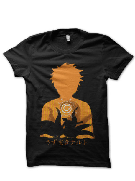 9 Tail Naruto Black Tee