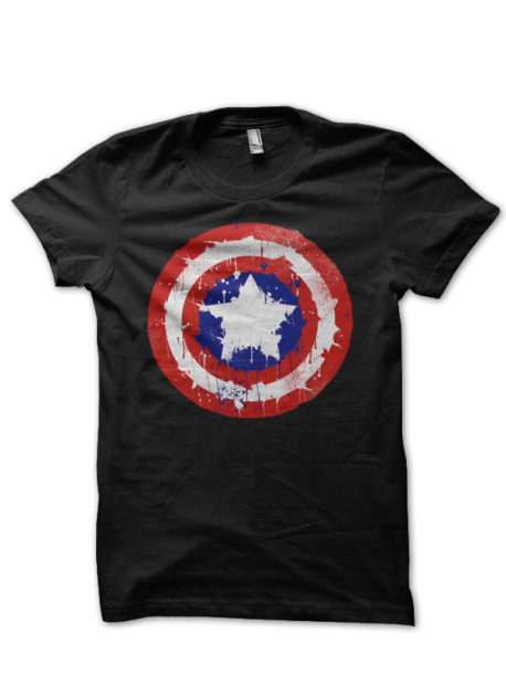 Captain America Black Tee