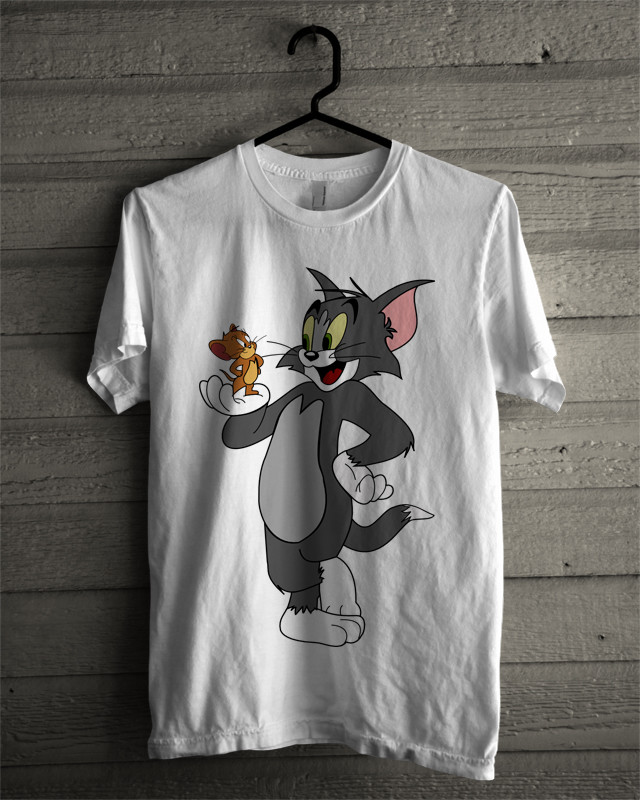 Tom & Jerry White T-Shirt - Swag Shirts