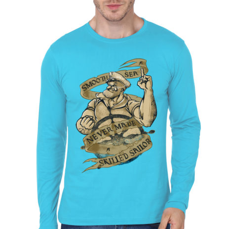 Popeye Light Blue Full Sleeve Tee