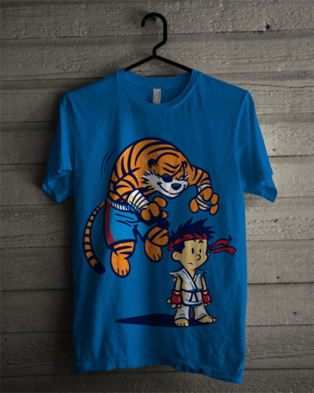 Tiger & Kid Blue Tee