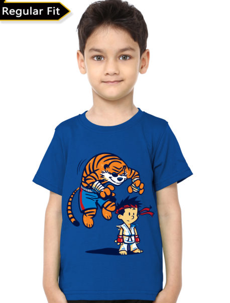 Tiger & Kid Blue Tee