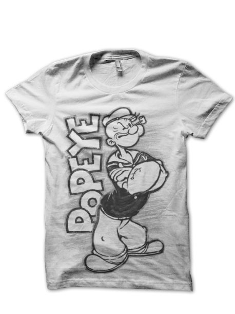 Popeye White Tee