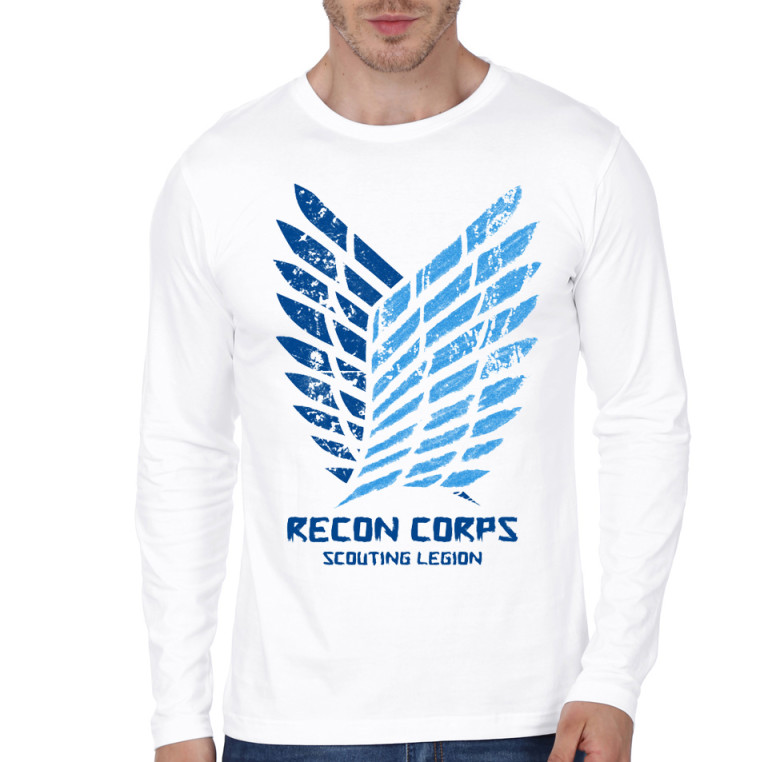 Recon Corps White Full Sleeve Tee