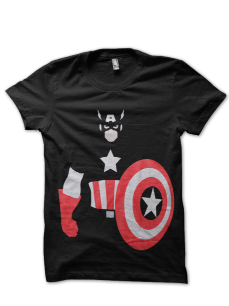 Captain America Black Tee
