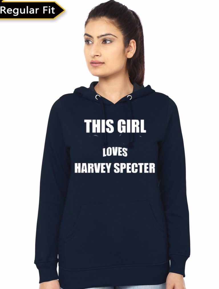 Suits Navy Blue Girl's Hoodie