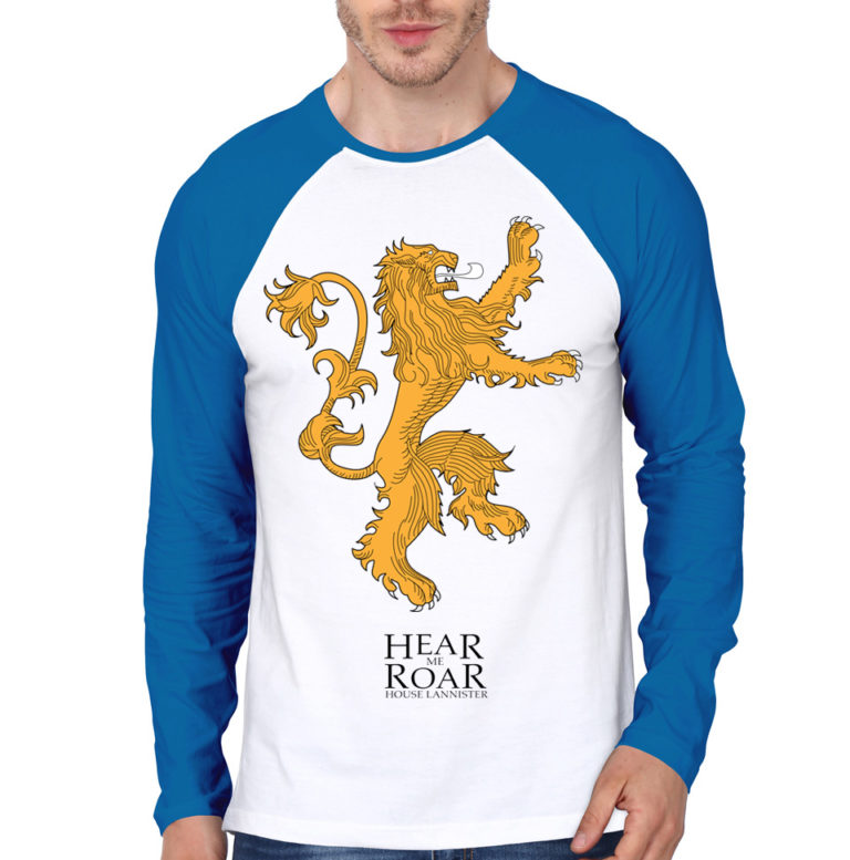 House Lannister Blue Raglan T-Shirt - Image 3