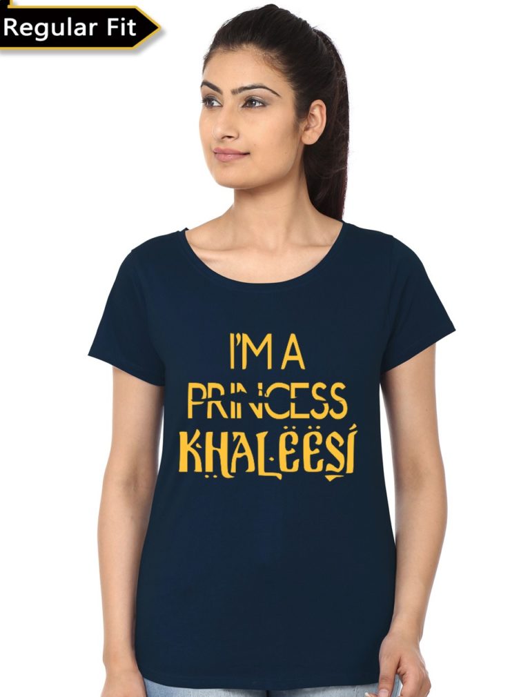 I Am Khaleesi Navy Blue Girls T-Shirt