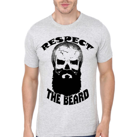 Respect The Beard Grey T-Shirt