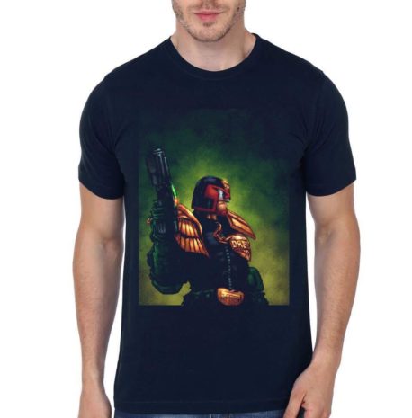 Judge Dredd Navy Blue T-Shirt