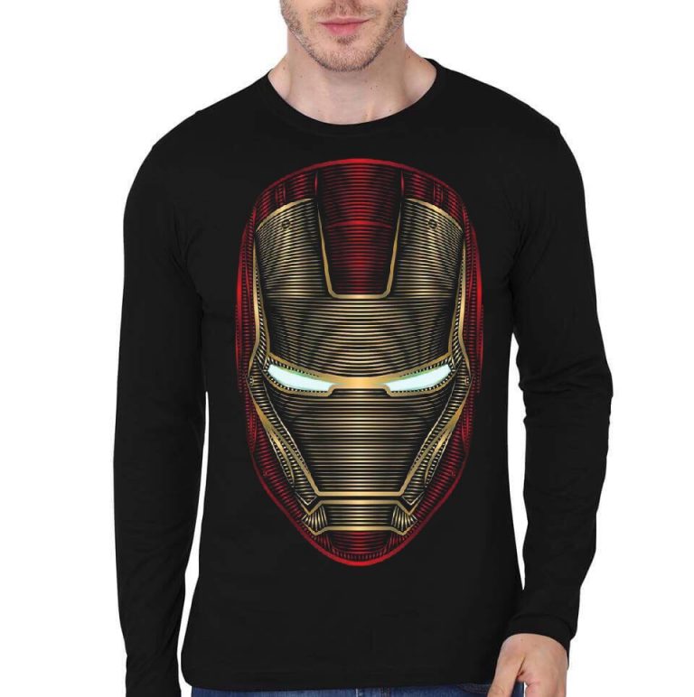 Iron Man Black Full Sleeve T-Shirt | Swag Shirts