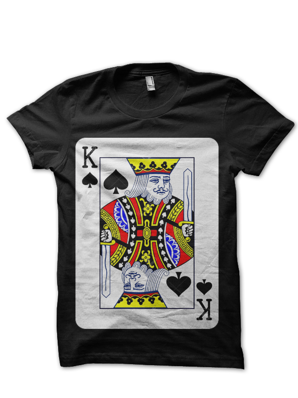 King Of Spades Card Black T-Shirt | Swag Shirts