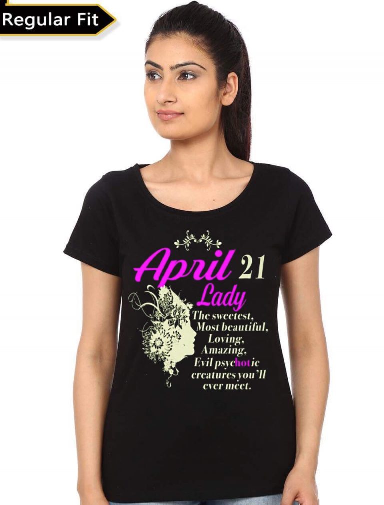 April 21 Girls Black T-Shirt