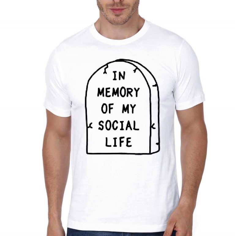 In Memory Of Social Life White T-Shirt