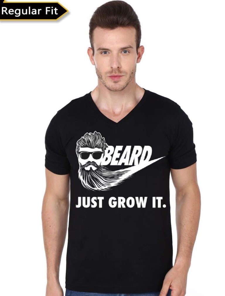 Beard Just Grow It V-Neck T-Shirt - Image 3