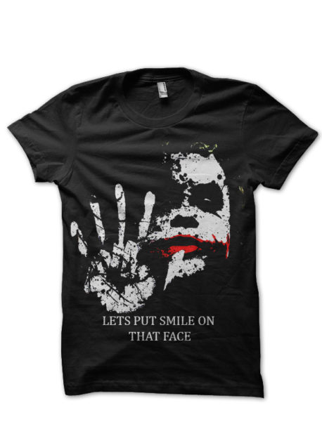 Let's Put Smile On That Face Joker Black T-Shirt
