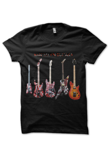 Van Halen Guitars Black T-Shirt