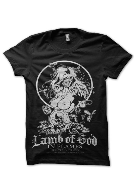 PESTILENCE - Lamb Of God In Flames Black T-Shirt