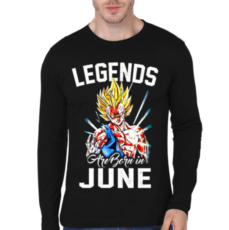 Legends Are Born In June Goku Black Full Sleeve T-Shirt