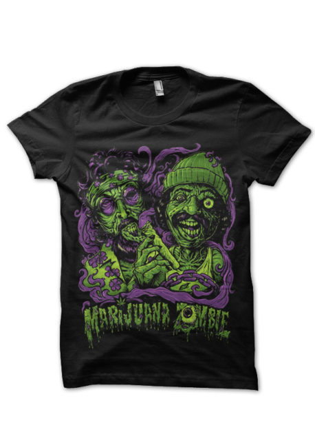 Marijuana Zombie Black T-Shirt