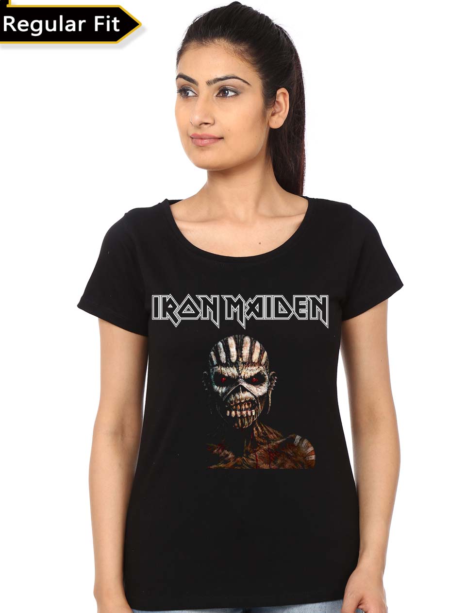 Iron Maiden Women\'s | Swag Black T-Shirt Shirts