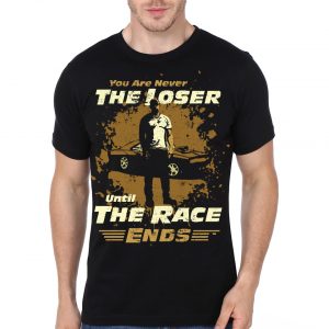 You Are Never The Loser Until The Race Ends Black T-Shirt