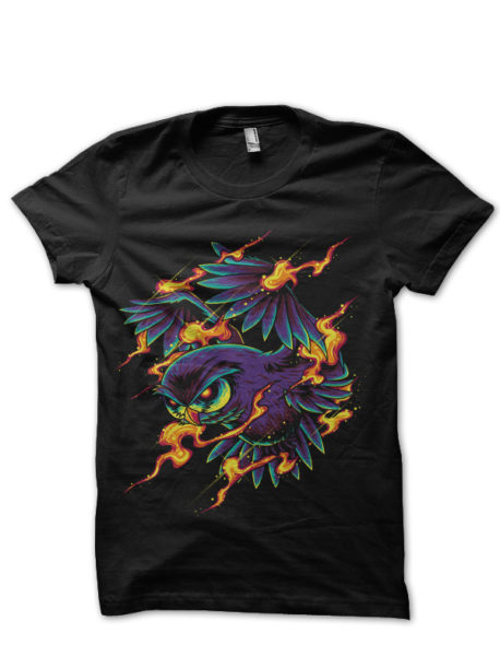 Magical Owl Black T-Shirt