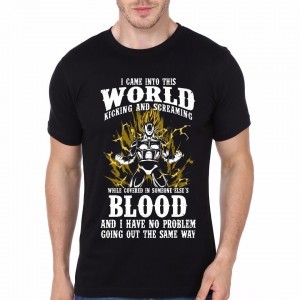Never Quit - Vegeta Black T-Shirt