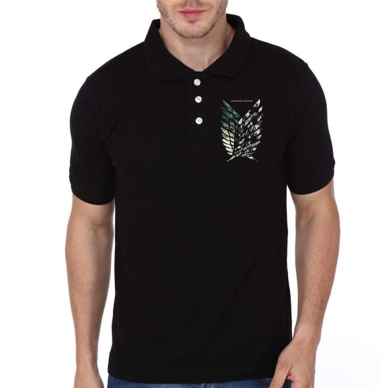 Attack On Titan Black Polo T-Shirt