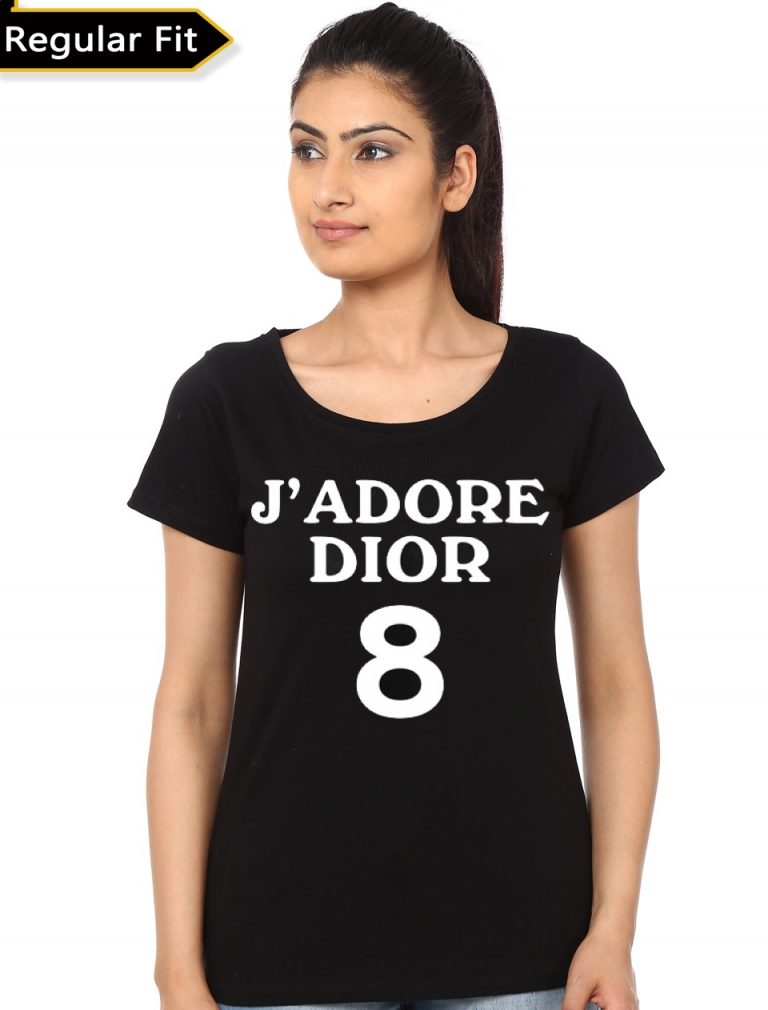 J'Adore Dior Girl's Black T-Shirt