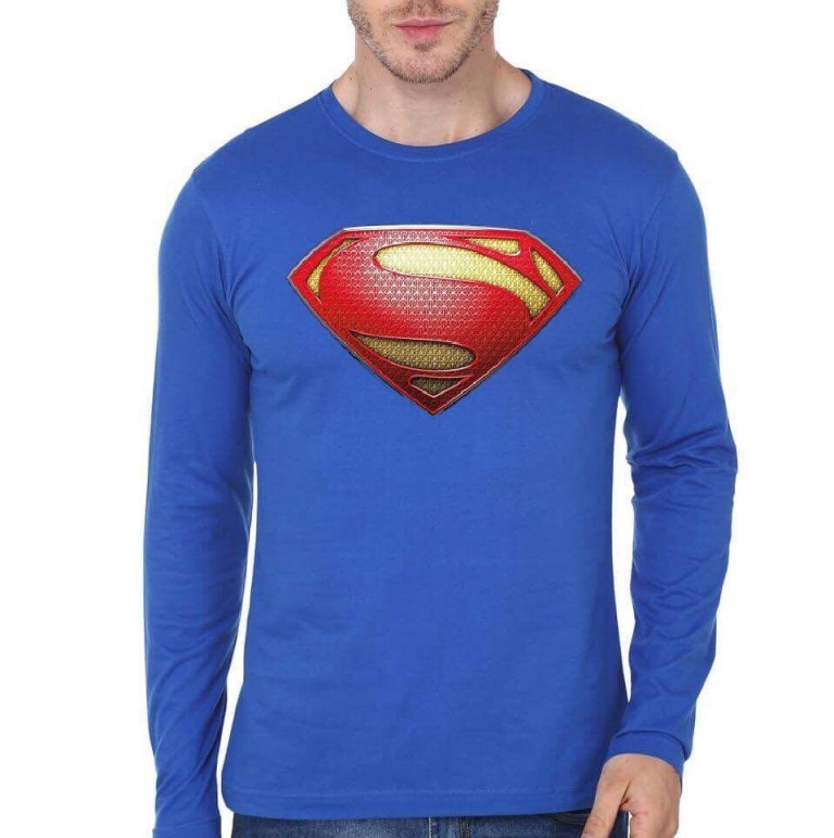 Superman Royal Blue Full Sleeve T Shirt Swag Shirts 3406