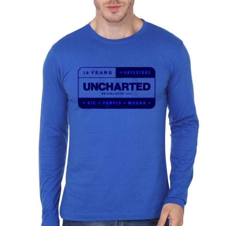 Uncharted Royal Blue Full Sleeve T-Shirt