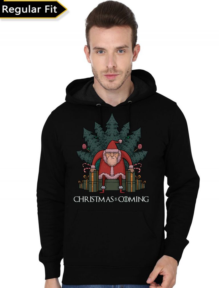 Santa Of Thrones Black Hoodie