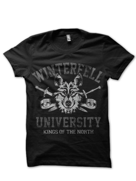 Winterfell University Black T-Shirt