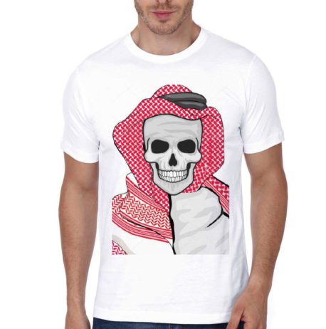 Arabic Skull White T-Shirt