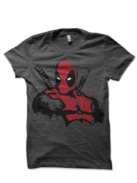 Traje De Deadpool Charcoal Grey T-Shirt