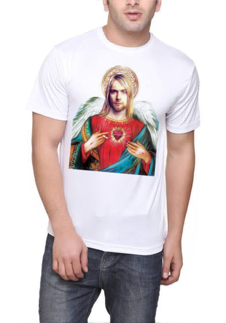 Kurt Cobain Jesus White T-Shirt