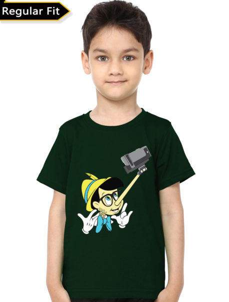 Pinocchio Selfie Dark Green Unisex T-Shirt