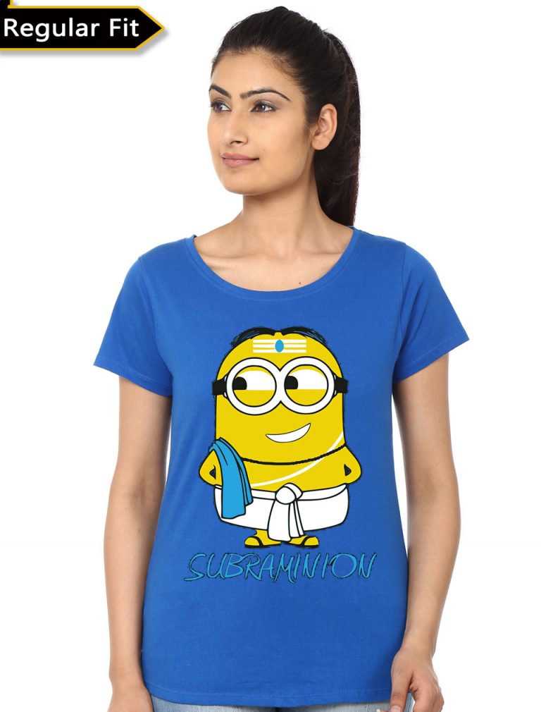 Subraminion Girl's Blue T-Shirt