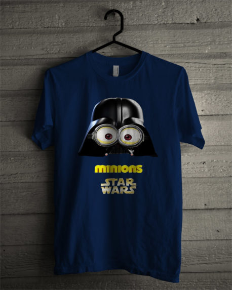 Minion Star Wars Navy Blue T-Shirt