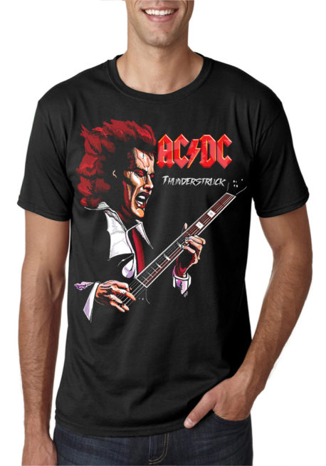 AC DC Thunderstruck Black T-Shirt | Swag Shirts