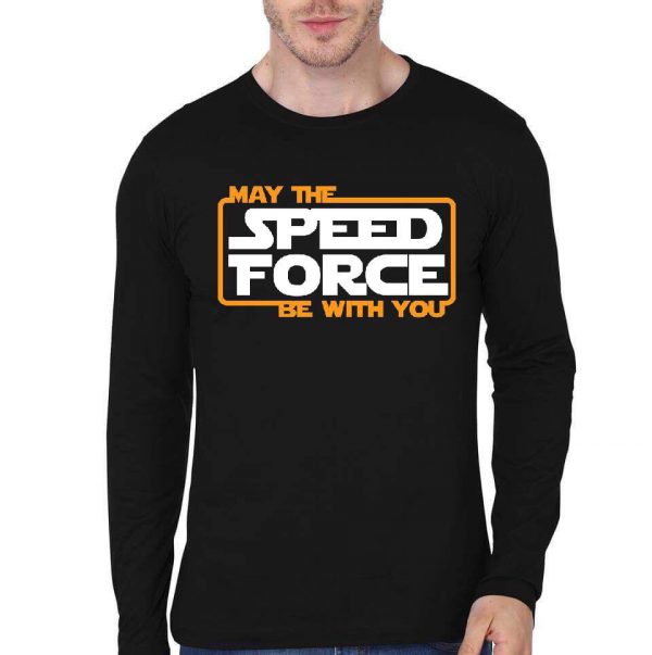 Speed Force Full Sleeve Black T-Shirt