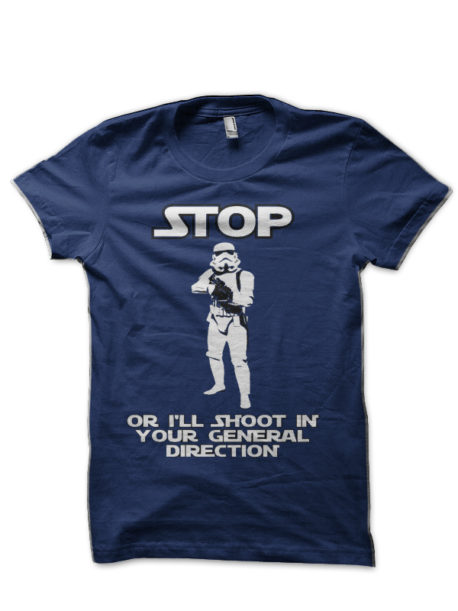 Stormtrooper Will Shoot! Navy Blue T-Shirt
