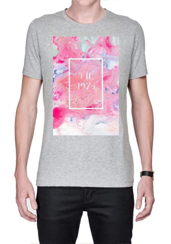 The 1975 Grey Melange Half Sleeve T-Shirt